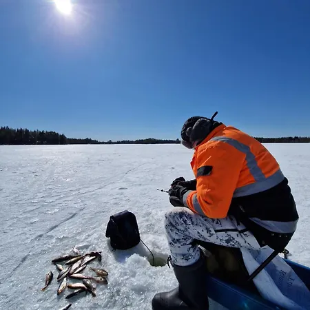 Salme Lemmikkiystaevaellinen Moekki Taivalkoskella Jokijaerven Rannalla Chalet Taivalkoski