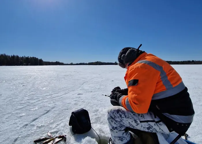 Salme Lemmikkiystaevaellinen Moekki Taivalkoskella Jokijaerven Rannalla 샬레 Taivalkoski