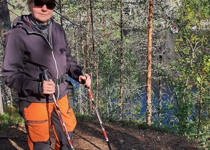 Salme Lemmikkiystaevaellinen Moekki Taivalkoskella Jokijaerven Rannalla 샬레