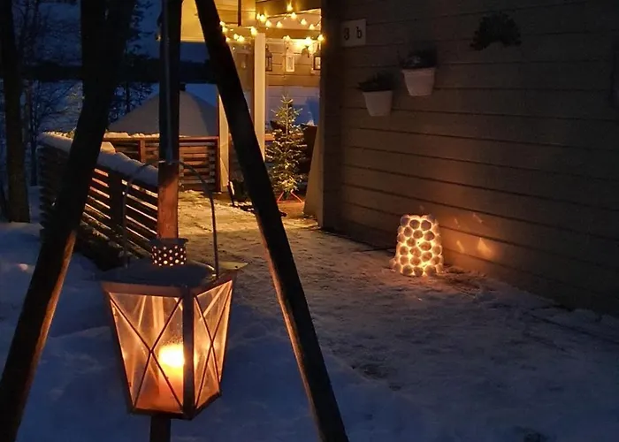 Salme Lemmikkiystaevaellinen Moekki Taivalkoskella Jokijaerven Rannalla